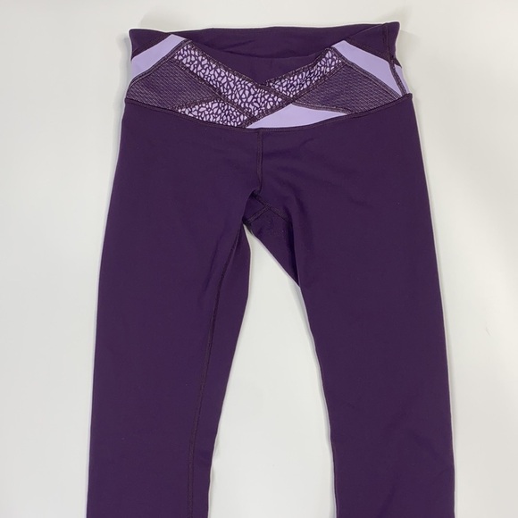 Lululemon Wunder Under Pant III Leggings Purple Mosaic Luon - Picture 2 of 9